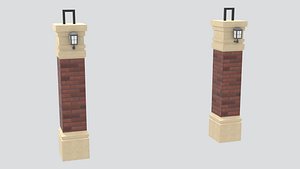 European Style Garden Pergola 3D Model 3D