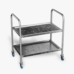 3D MedicalLab Cart 02 - Game Ready PBR Low-poly model