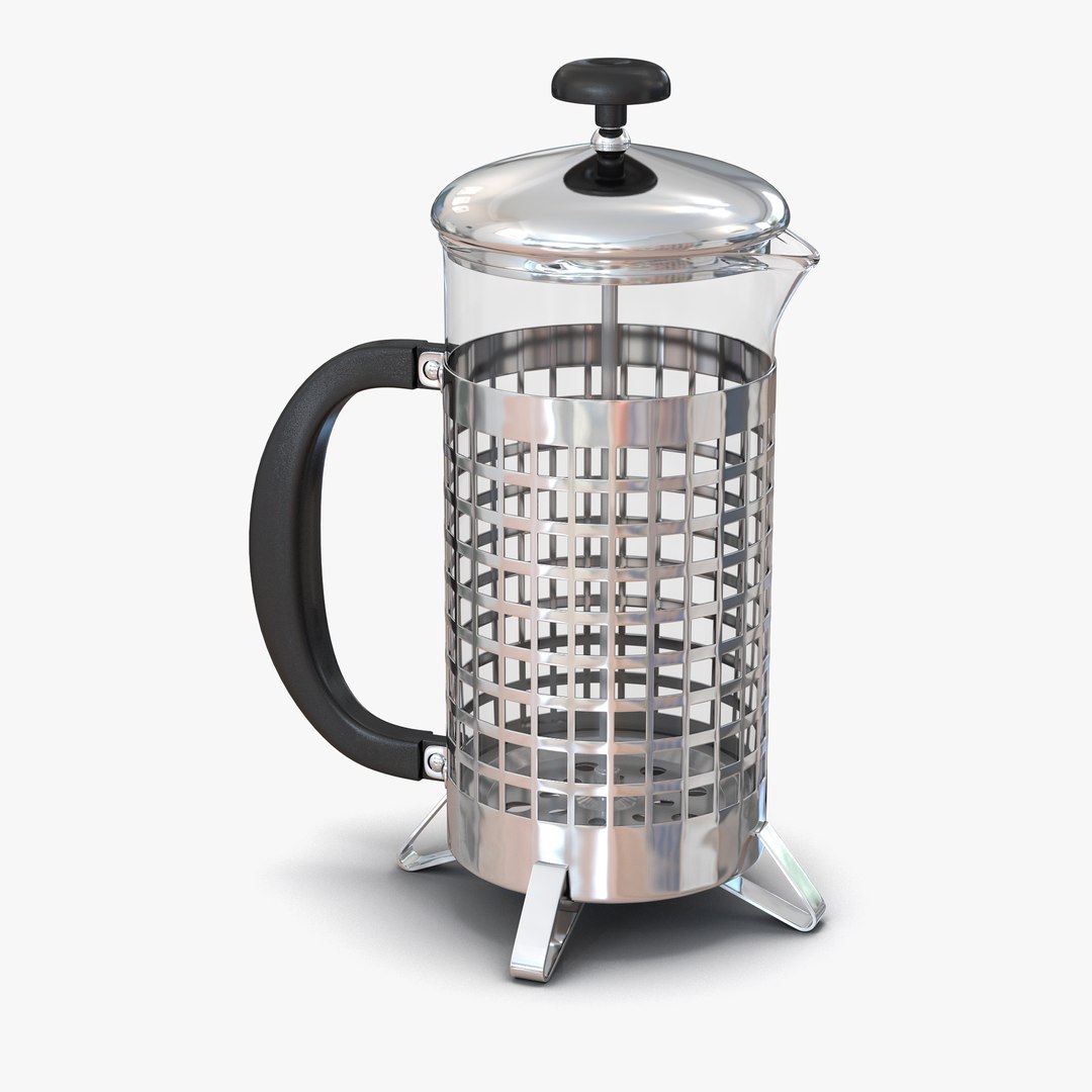French Press 3 3D Model 3D model preview