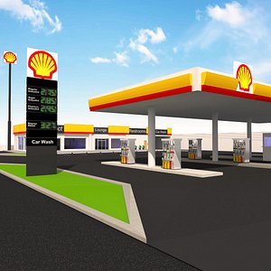 gas station 3D model