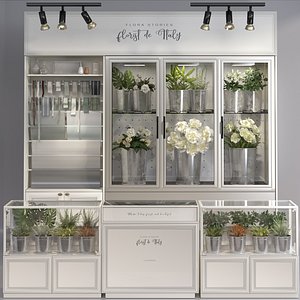 Flower shop store florist shelf supermarket display