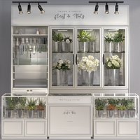 Flower shop store florist shelf supermarket display