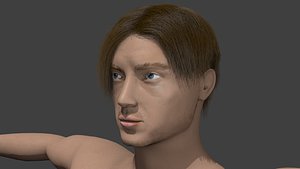 Human Male Model With Hair