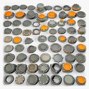 Industrial Kitbash - 3 - 70 pieces