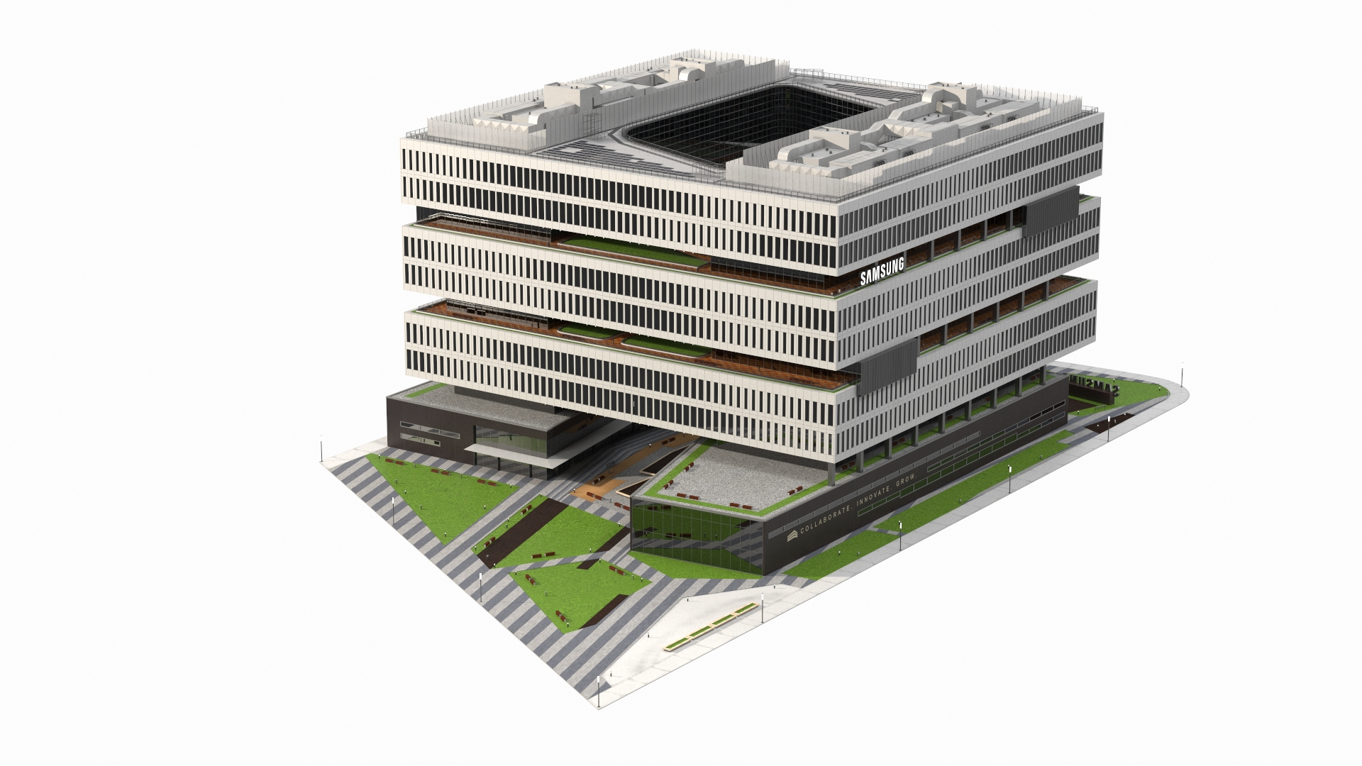 3D Samsung Campus model https://p.turbosquid.com/ts-thumb/zE/FVyLI4/nV/samsung_campus_360/jpg/1626883102/1920x1080/turn_fit_q99/ef9a62338bf70a61e06375ceebf6dc18baecc20f/samsung_campus_360-1.jpg