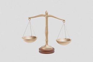 3D Scales of Justice model