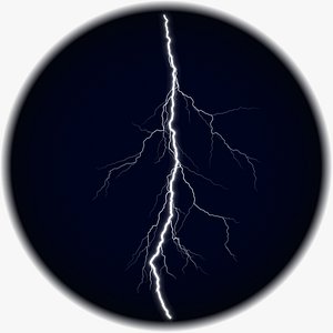 Realistic Cloud to Ground Lightning - CG-06 3D model