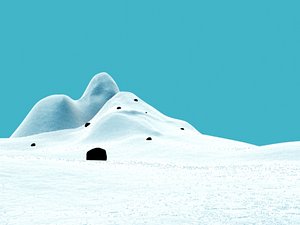 SNOW BG with snow material