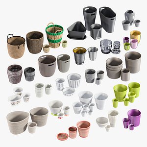 3D L3DV18G03 - baskets pots jugs set