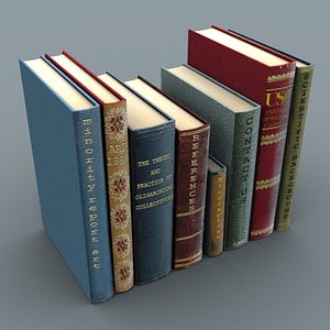 set books 3d model