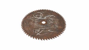 Rusted circular saw blade 3D model
