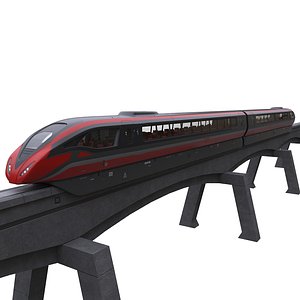 3D model concept levitation train
