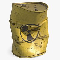 Damaged Steel Container for Toxic Waste Game Ready