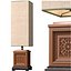 High Wood Arabic Oriental Nightstand buffet Table Lamp 3D model