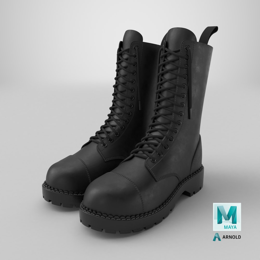 3D model Black Leather Boots https://p.turbosquid.com/ts-thumb/zE/rVl6CI/CI/stemcell_maya_arnold_render/png/1759154542/1920x1080/fit_q87/801aff128fac1ff6cabca9a3a696fcb273ee7963/stemcell_maya_arnold_render.jpg