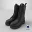 Botas de couro pretas