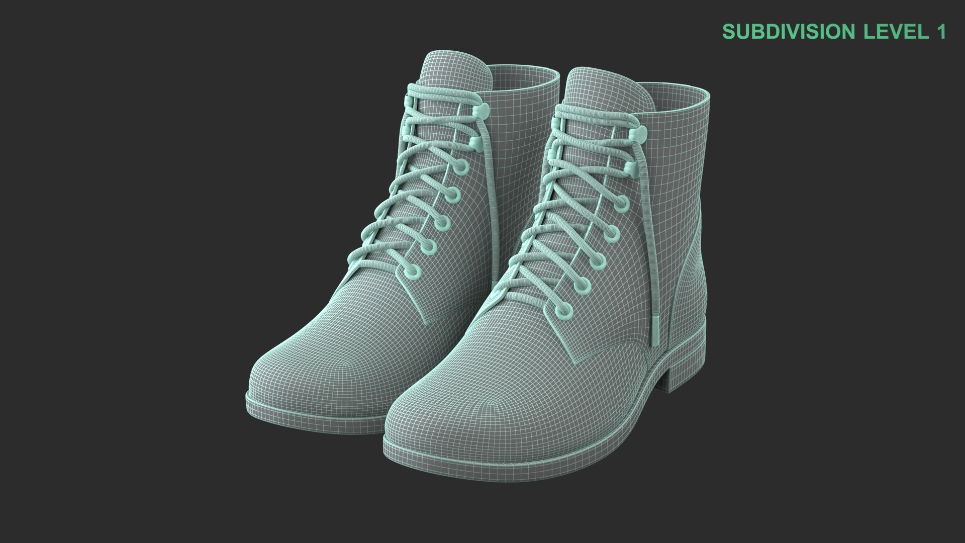 3D model Black Leather Boots https://p.turbosquid.com/ts-thumb/zE/rVl6CI/Jv/wireframe_0004/jpg/1743617873/1920x1080/fit_q87/c65358ebd669e39f5a17c36509d1f79a937b68fb/wireframe_0004.jpg