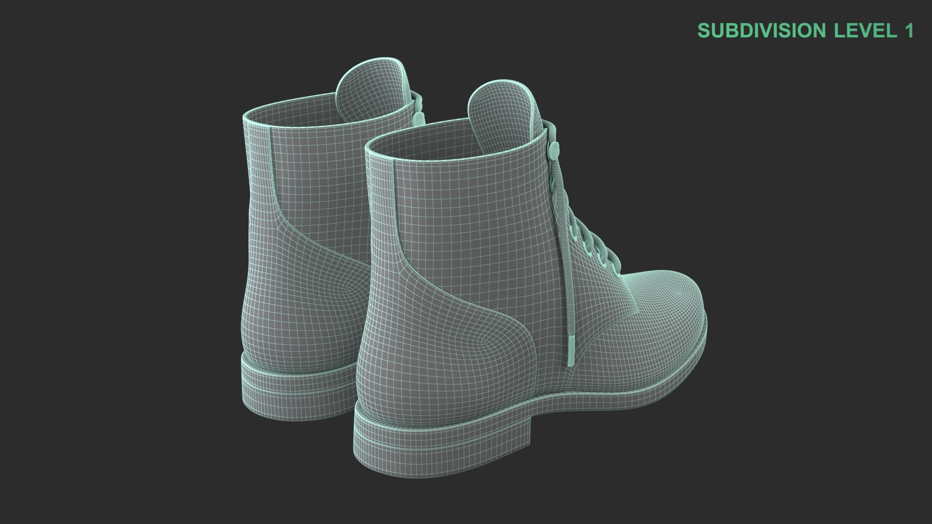 3D model Black Leather Boots https://p.turbosquid.com/ts-thumb/zE/rVl6CI/L2/wireframe_0006/jpg/1743617875/1920x1080/fit_q87/7c7a27aa105e15be3ec44143c860c3a33f6aa258/wireframe_0006.jpg