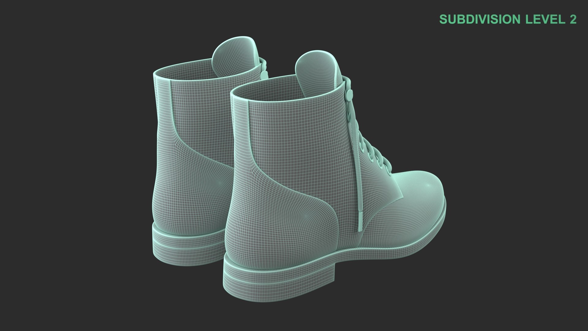 3D model Black Leather Boots https://p.turbosquid.com/ts-thumb/zE/rVl6CI/Tb/wireframe_0003/jpg/1743617873/1920x1080/fit_q87/4297c97a7f67dc4fc83ee98be4fbacca6756df1c/wireframe_0003.jpg