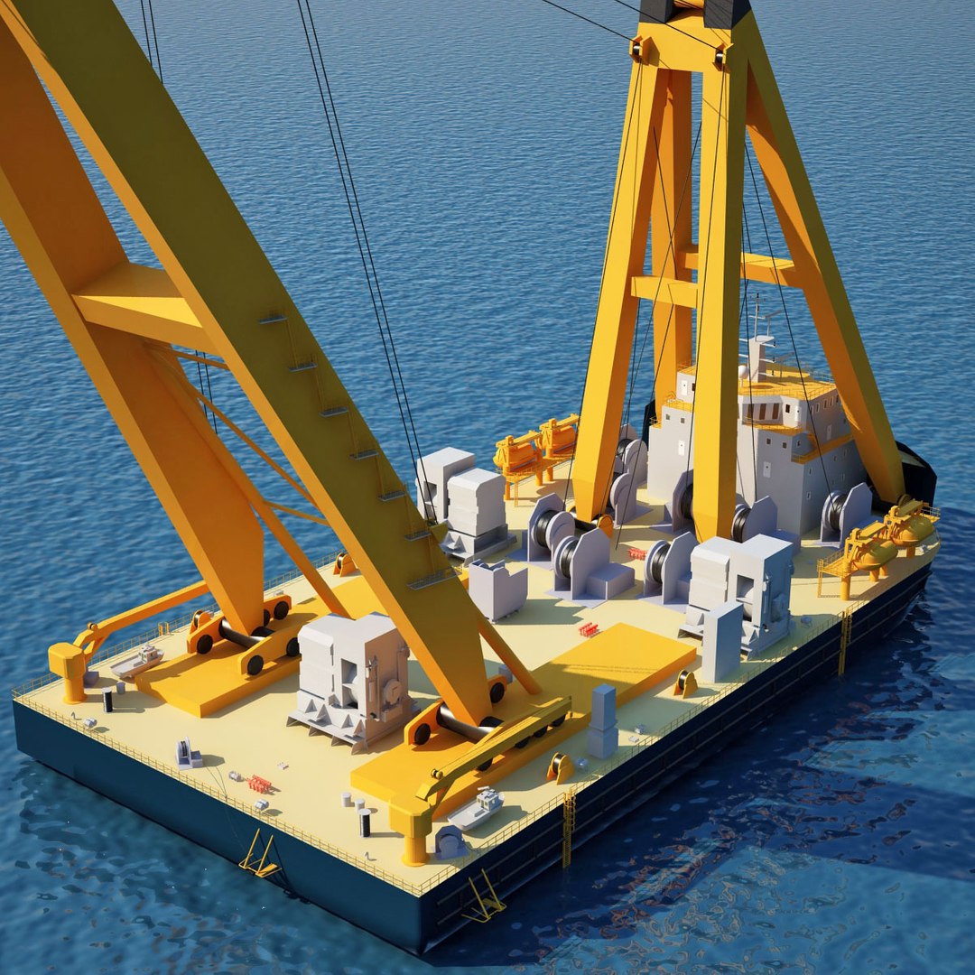 3d Asian Hercules Floating Crane