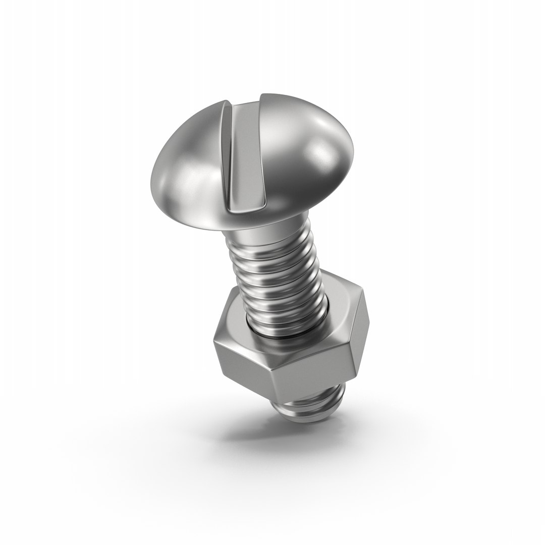Bolt With Nut 3D Model - TurboSquid 2129206