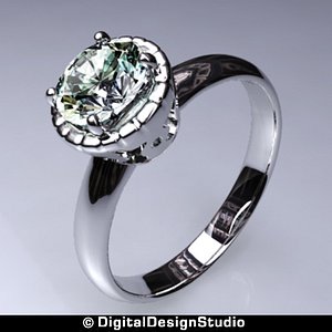 3d model of ring diamond 149