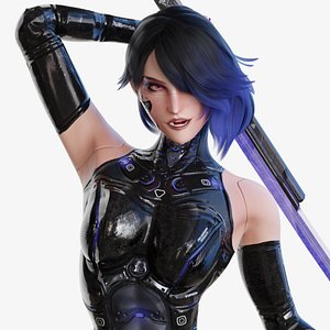 Low Poly - Cybernetic Princess of Ethiopia - Andromeda 3D model