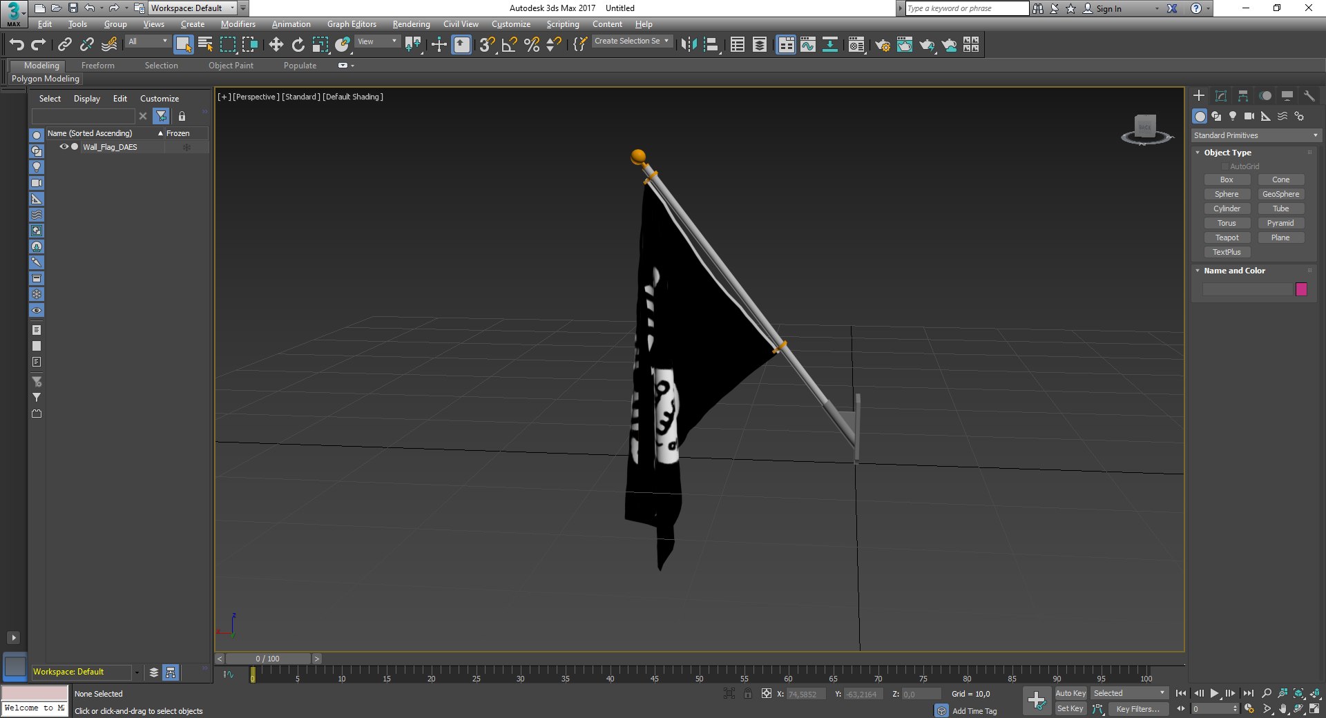 Wall Flag Daesh 3D model - TurboSquid 2174394