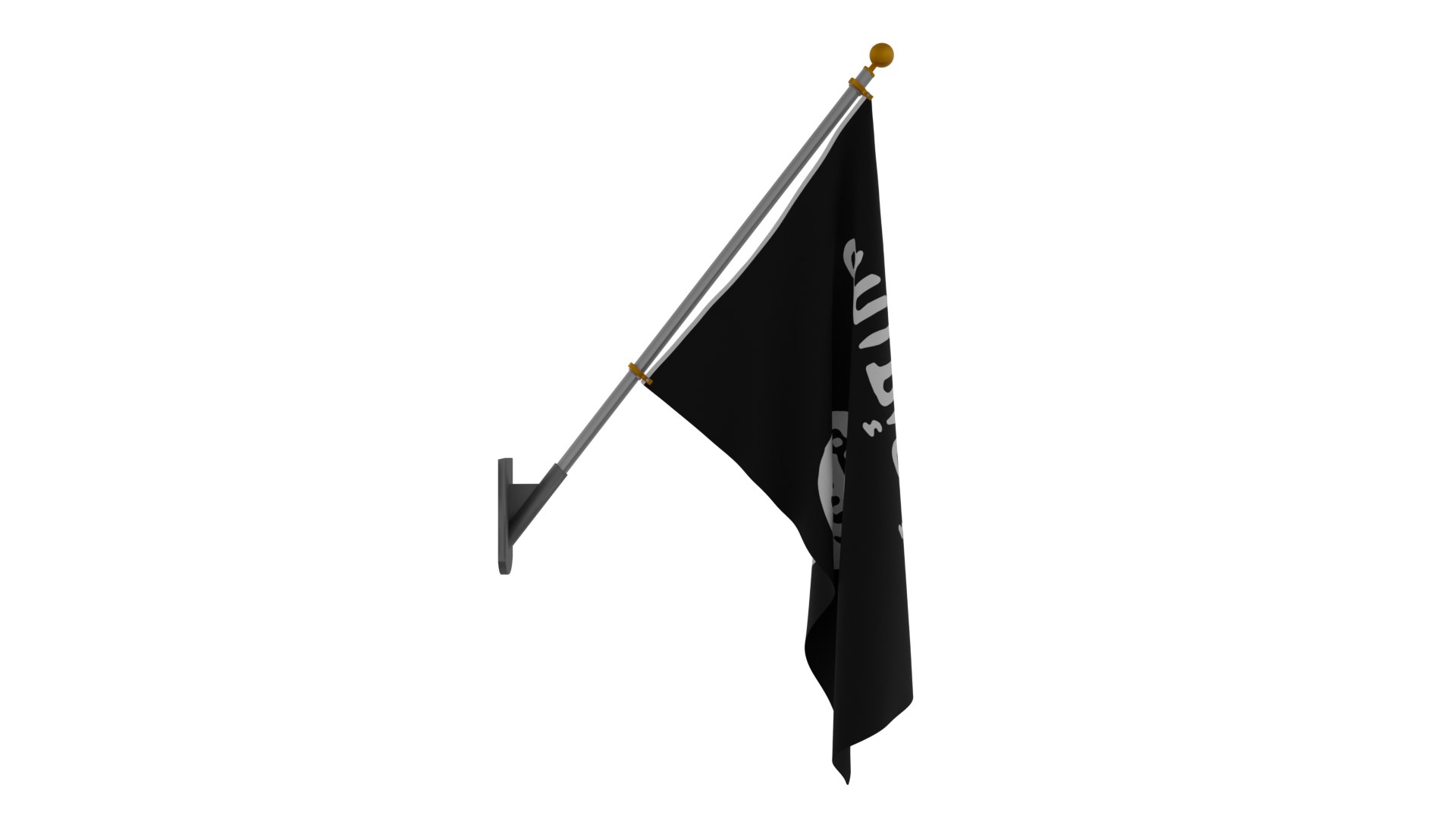 Wall Flag Daesh 3D model - TurboSquid 2174394