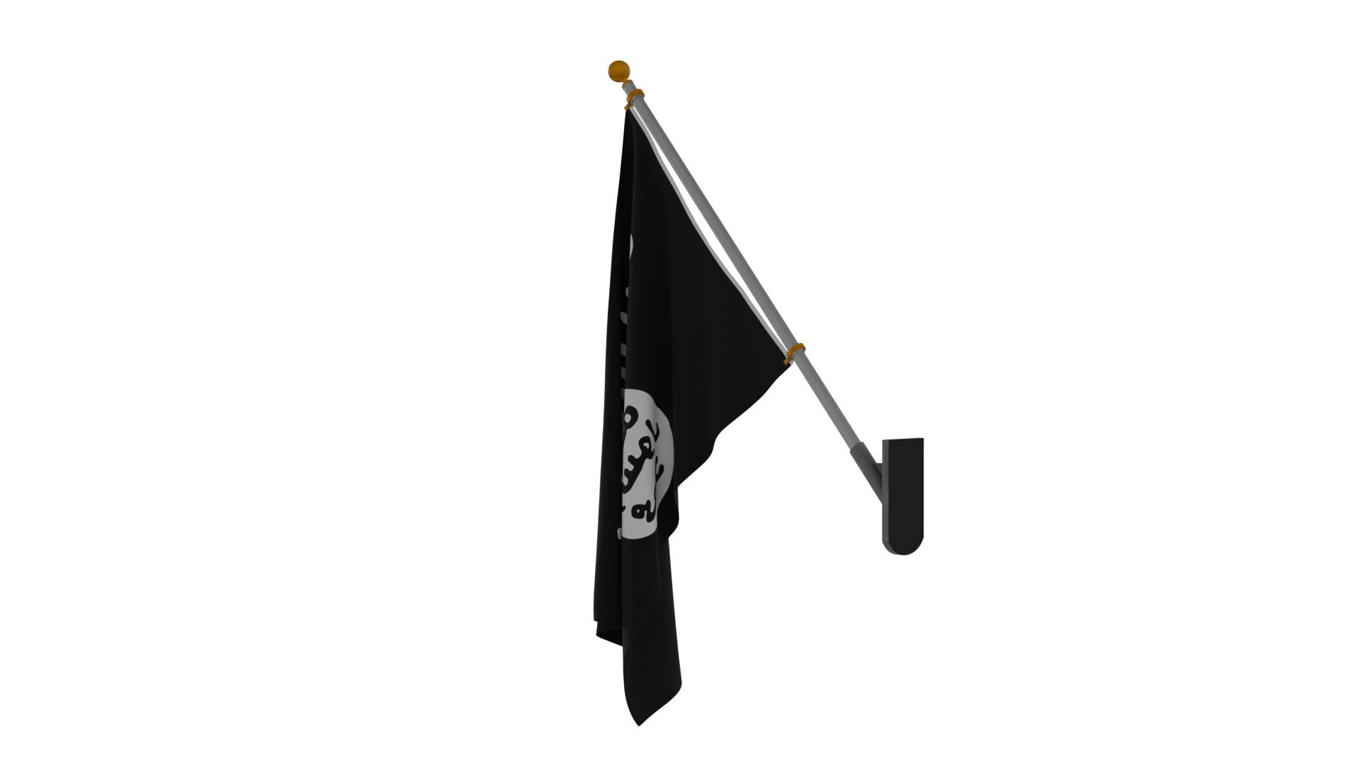 Wall Flag Daesh 3D model - TurboSquid 2174394