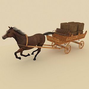 Hay Wagon 3D model