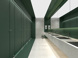 3D Restroom public wc model