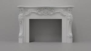 Marble Fireplace 3D model