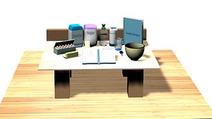 3D model Kitchen Items Baking Ingredients