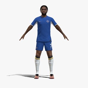 3D Rigged Raheem Sterling Chelsea 2024 3D model