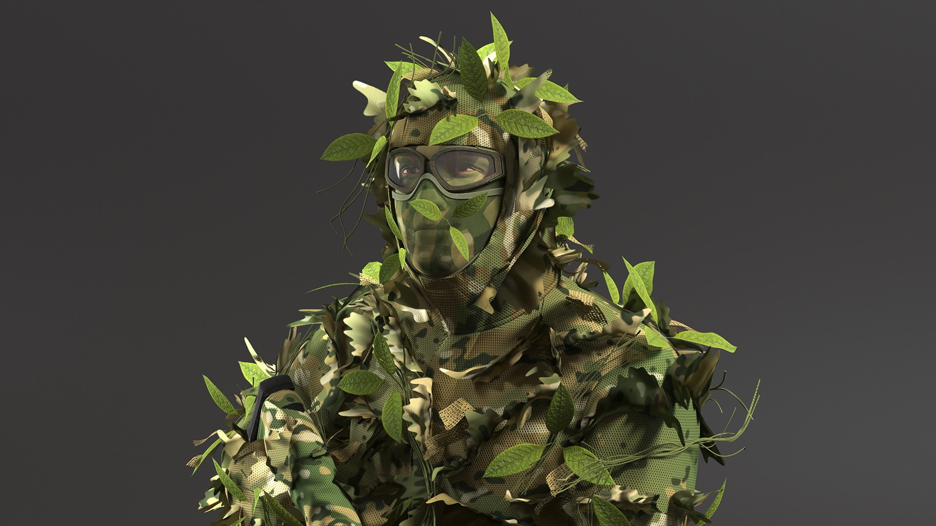 Sniper in Leaf Ghillie Suit Rigged 3D model https://p.turbosquid.com/ts-thumb/zF/XdEc37/To/sniperinleafghilliesuitriggedc4dmodel024/jpg/1669059832/1920x1080/fit_q87/9c2430f78869d7cd9d9974faa8d9d1d9f21928aa/sniperinleafghilliesuitriggedc4dmodel024.jpg