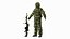 Francotirador en Leaf Ghillie Suit Rigged