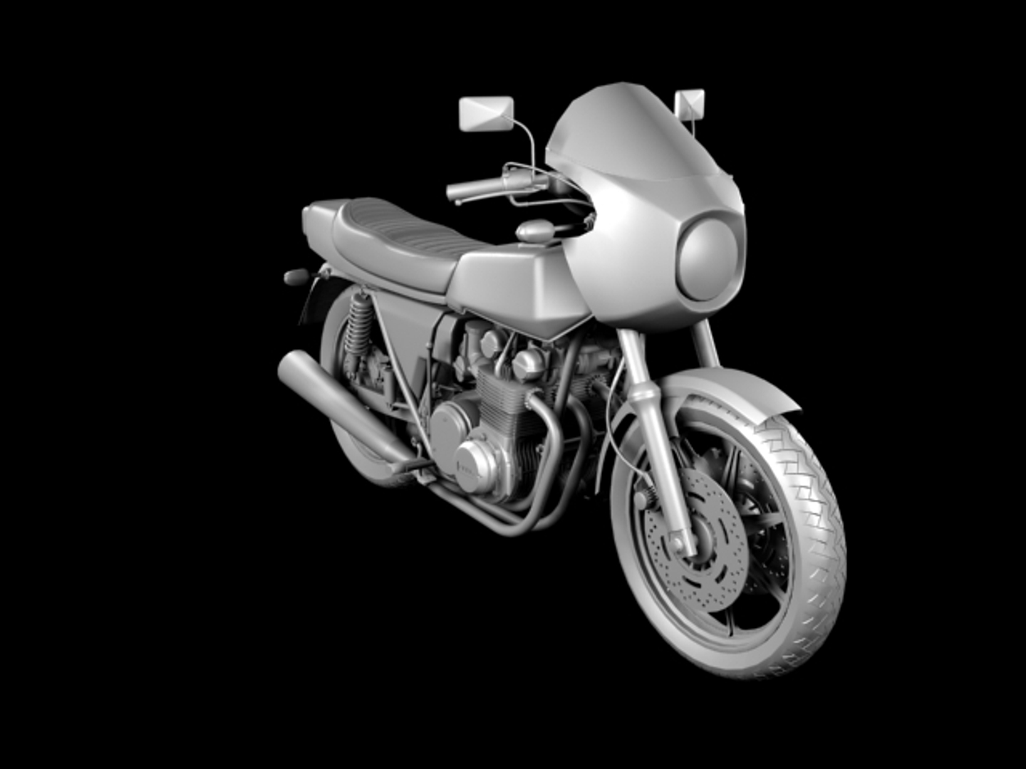 Kawasaki Z1-r 1977 3d Model