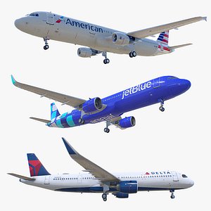 3D United States Airlines Collection