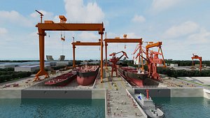 Shipyard Harbor 3D model