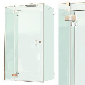 3D model Shower cabin Essenza Pro Gold KDJ S
