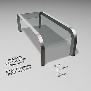 3d model table glass -
