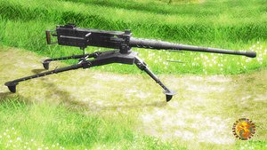 m2 browning machine gun 3D model