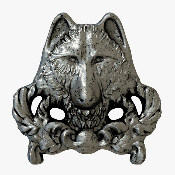 Wolf metal decoration for the armor of a Roman soldier 3D