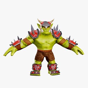 Orc warrior modular character 3D model