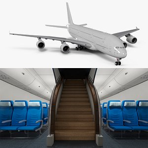 3D Airbus A380 1000 Interior model
