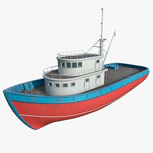 Old boat fishing v4 3D