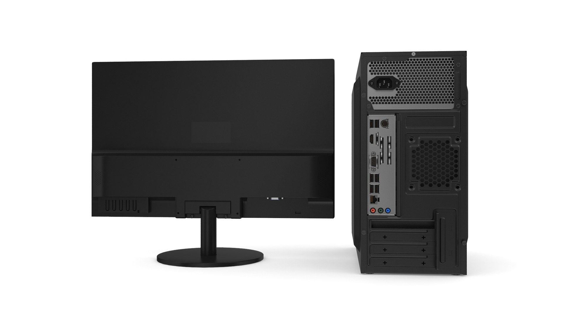 Desktop And Monitor Generic 3D Model - TurboSquid 2053803