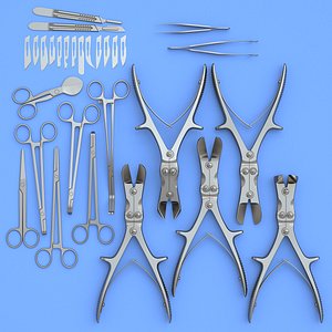 3D Surgical Instruments Collection model