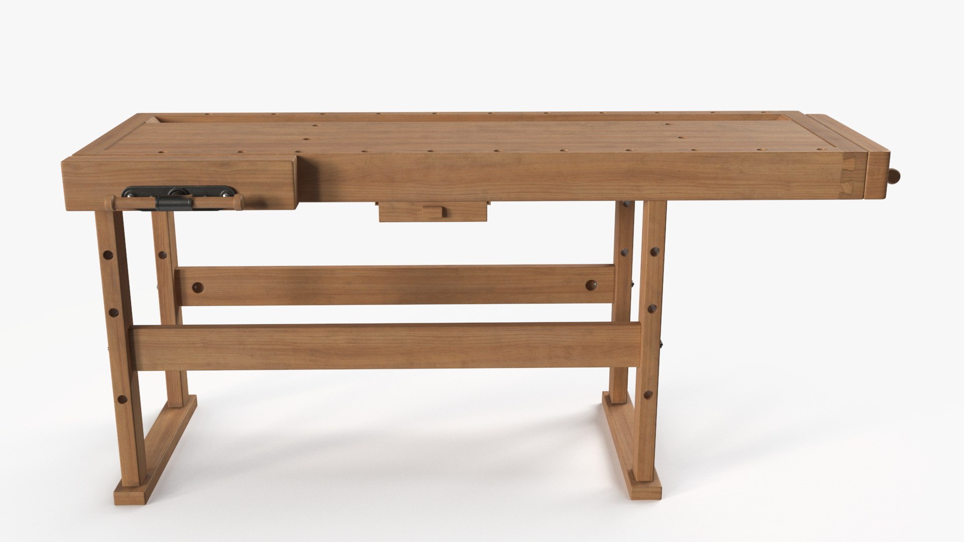 Oak Workbench 3D model preview